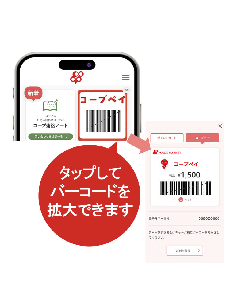 拡大表示の手順