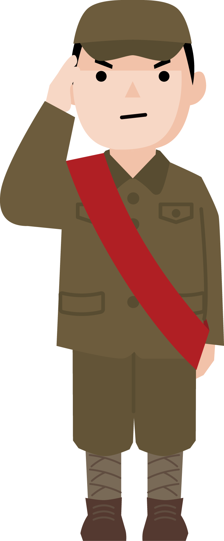 出兵する男子