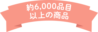 約6,000品目以上の商品
