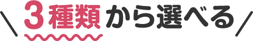 3種類から選べる