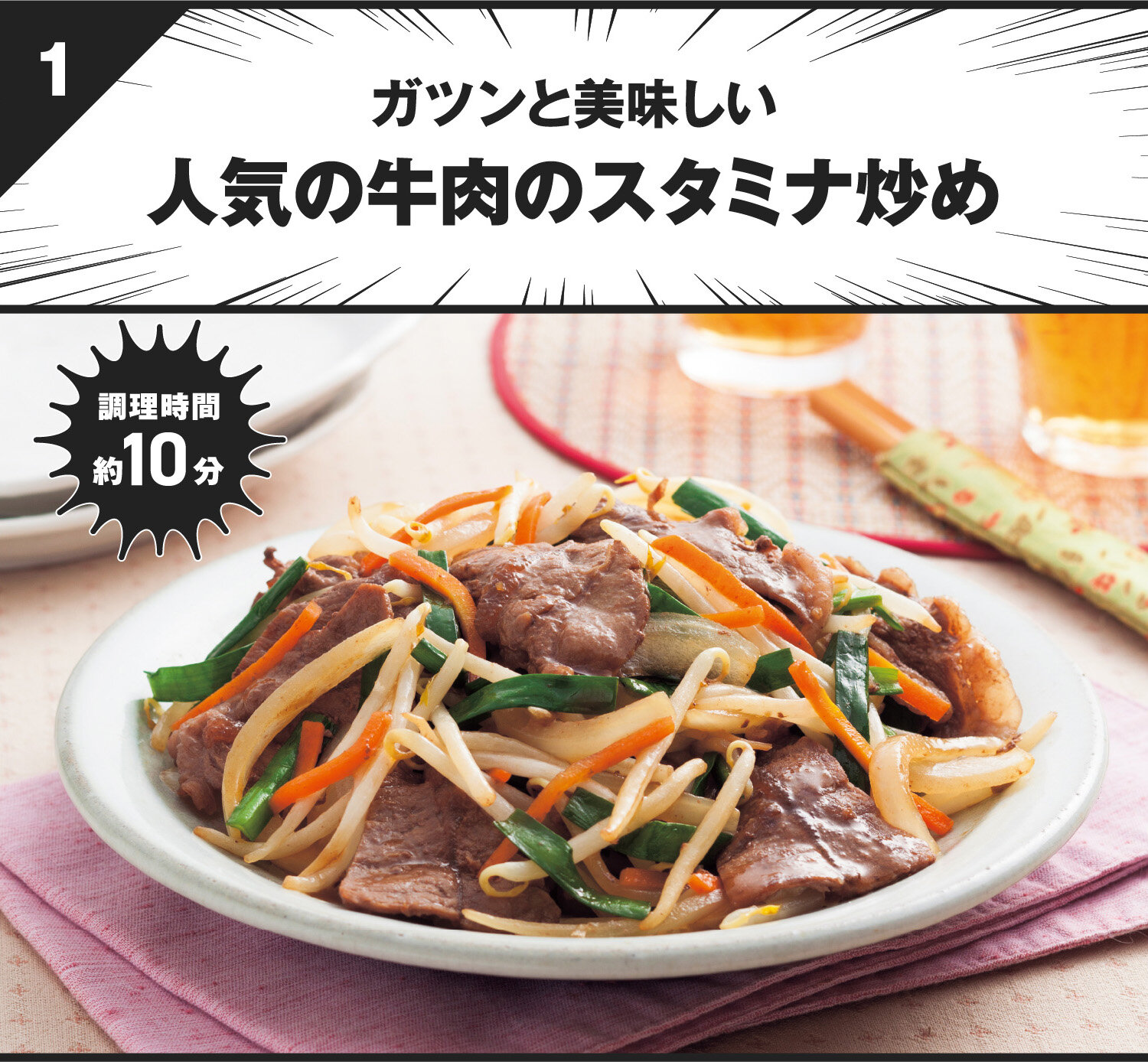 ガツンと美味しい人気の牛肉のスタミナ炒め