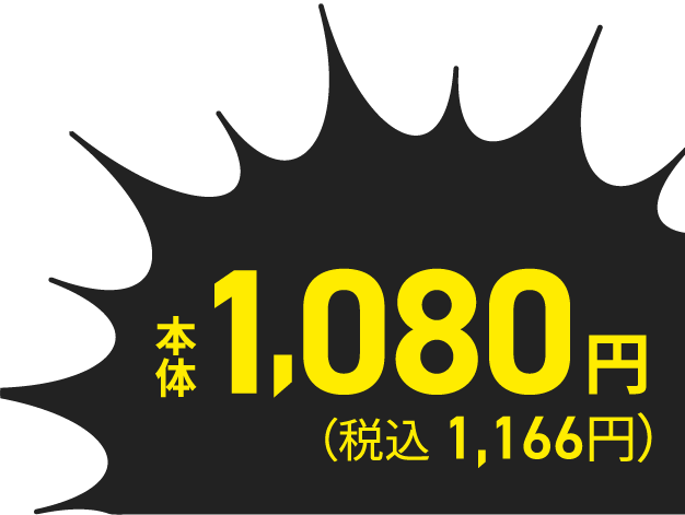 本体1,080円（税込1,166円）