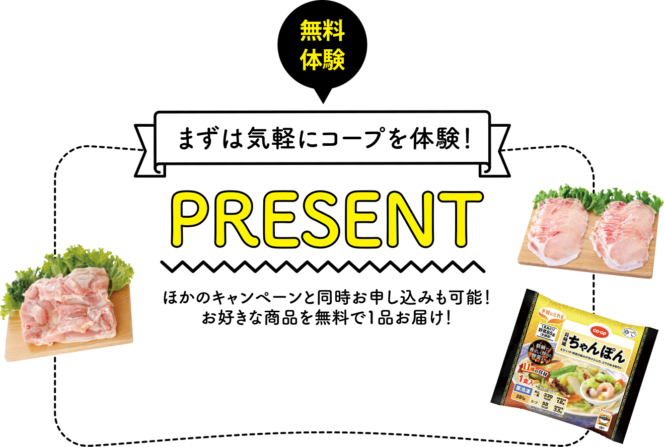 商品体験 ライフスタイル別に2,000円相当の商品が各1,000円