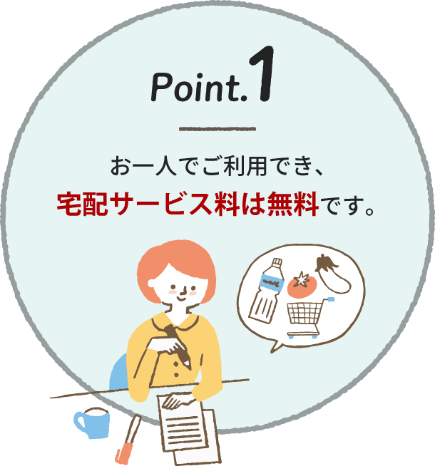 Pont.1 お一人でご利用でき、手数料は無料です。