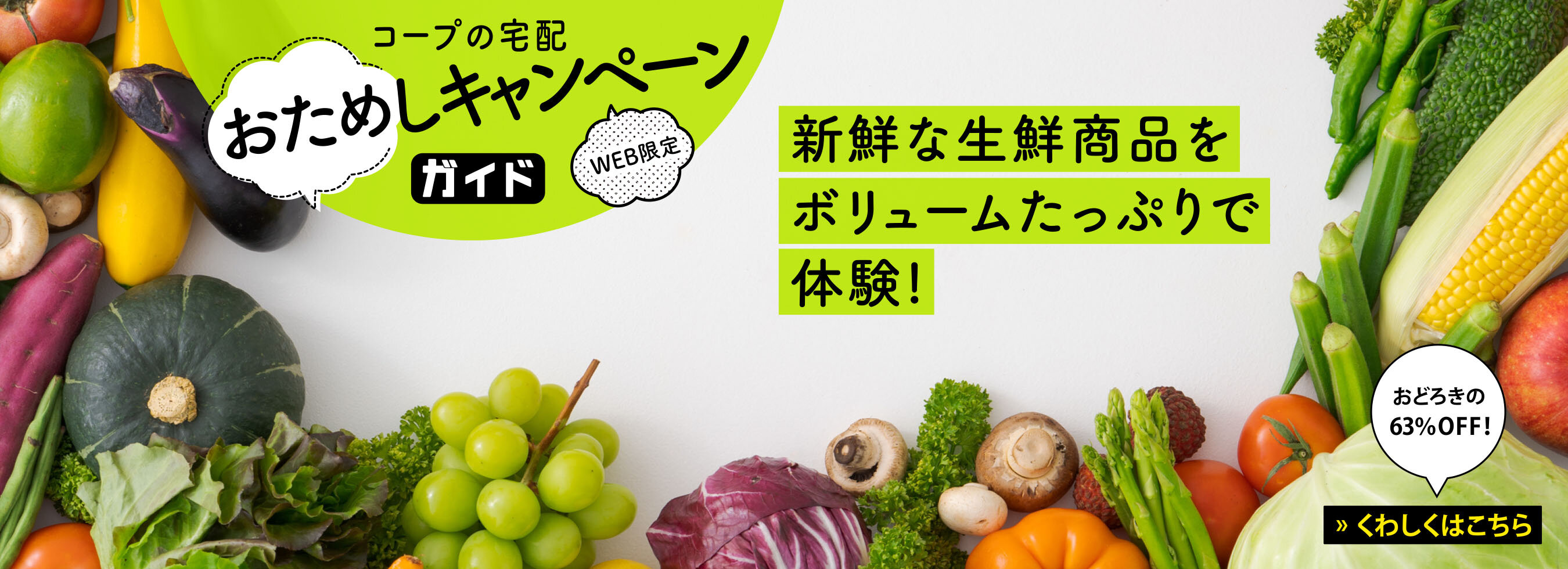 新鮮な生鮮商品をボリュームたっぷりで体験!