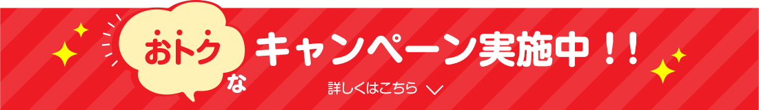 おトクなキャンペーン実施中！！
